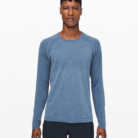 Lululemon Metal Vent Tech 2.0 Long Sleeve, Mens Size S, Blue, EUC - Picture 3 of 9